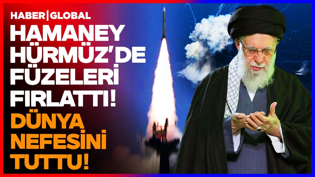 HAMANEY VURDU BÖLGE DİKEN ÜSTÜNDE! İran Hürmüz'de Füzeleri Fırlattı!