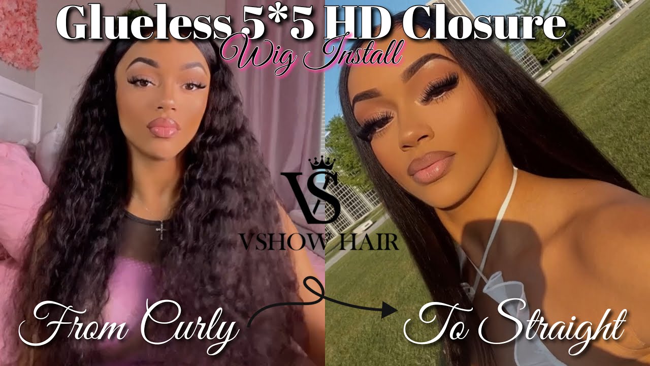 CURLY TO STRAIGHT : Straightening This Loose Deep Wave Wig 😍 | Ft. VSHOW HAIR 💁🏽‍♀️ | Mícah Leia