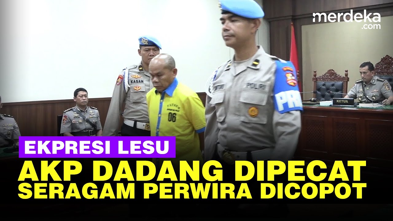 Wajah Lesu AKP Dadang Iskandar Dipecat Tak Hormat dari Polri, Copot Seragam Perwira