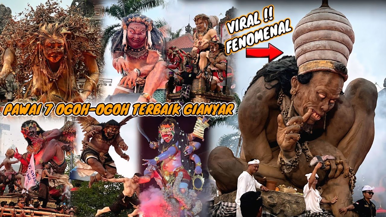 MERIAH ‼️  Pawai 7 Ogoh Ogoh Terbaik Gianyar 2025 Di HUT Kota Gianyar Ke 254