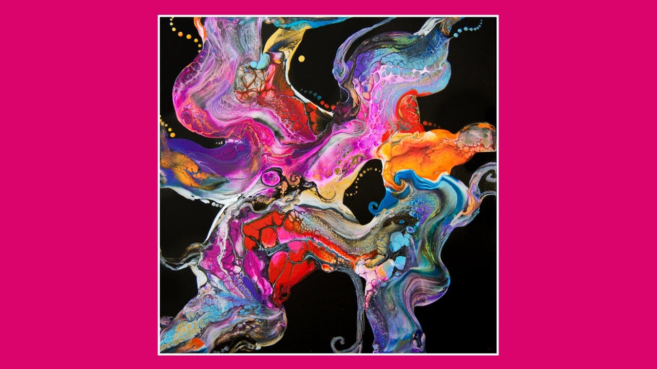 #10,253 Silk flys on the wind- Fluid Acrylics Swipe 1.09.2025 Experimental art