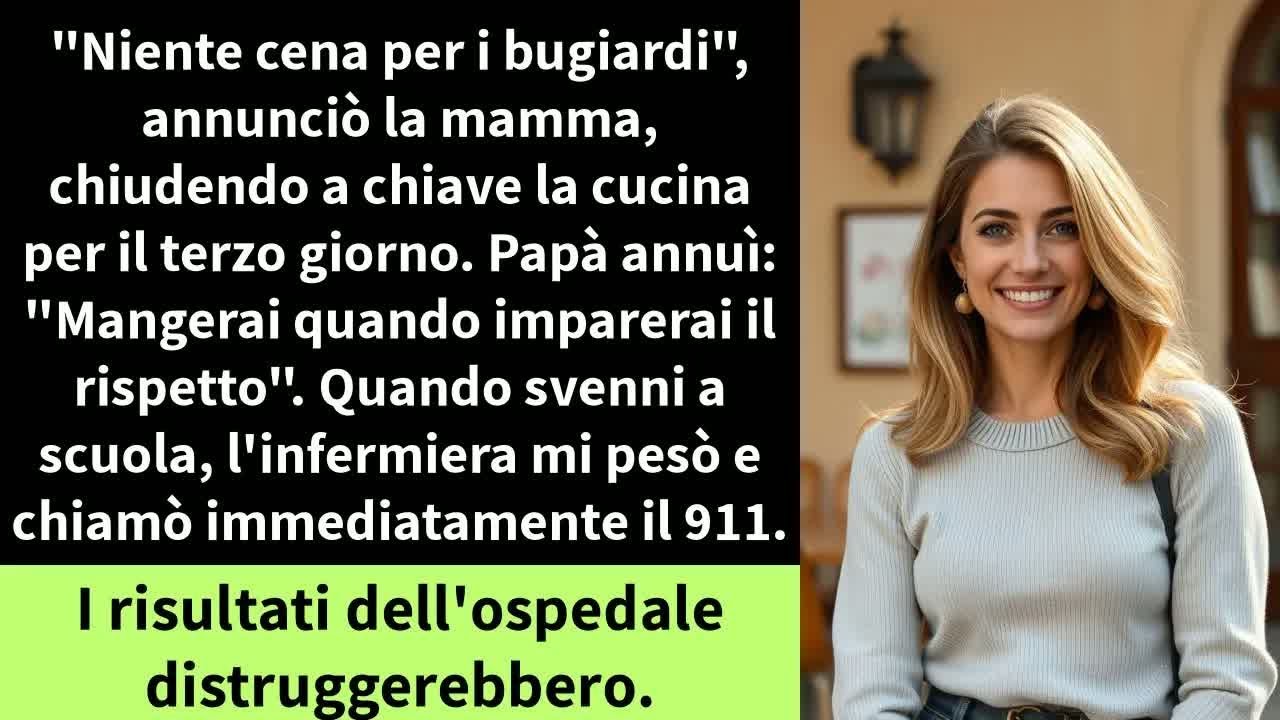 ＂Niente cena per i bugiardi＂, annunciò la mamma, chiudendo a chiave la cucina per il terzo giorno.