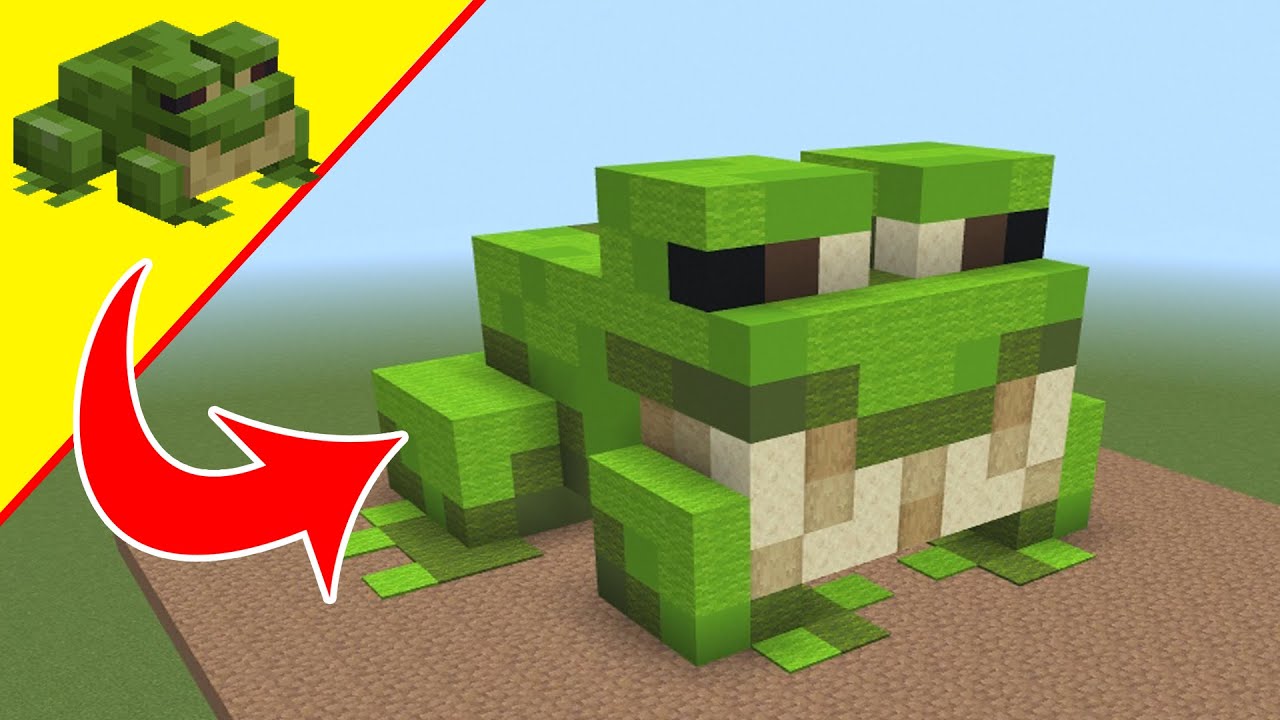 Зелёная лягушка Minecraft — Статуя лягушки — Руководство по сборке моба Minecraft — Сборка Minecraft