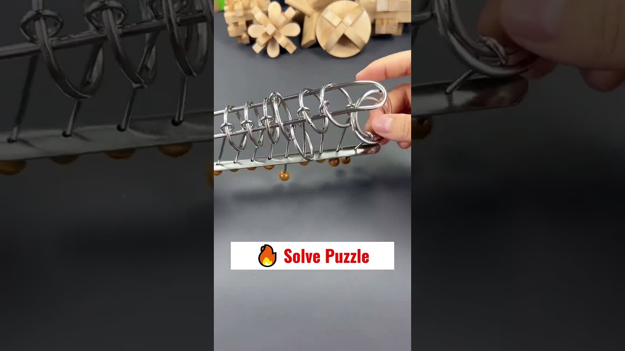 Extremely hard Mini Metal Ring Puzzles solution #puzzles #solved #unlock #hanayama #shorts