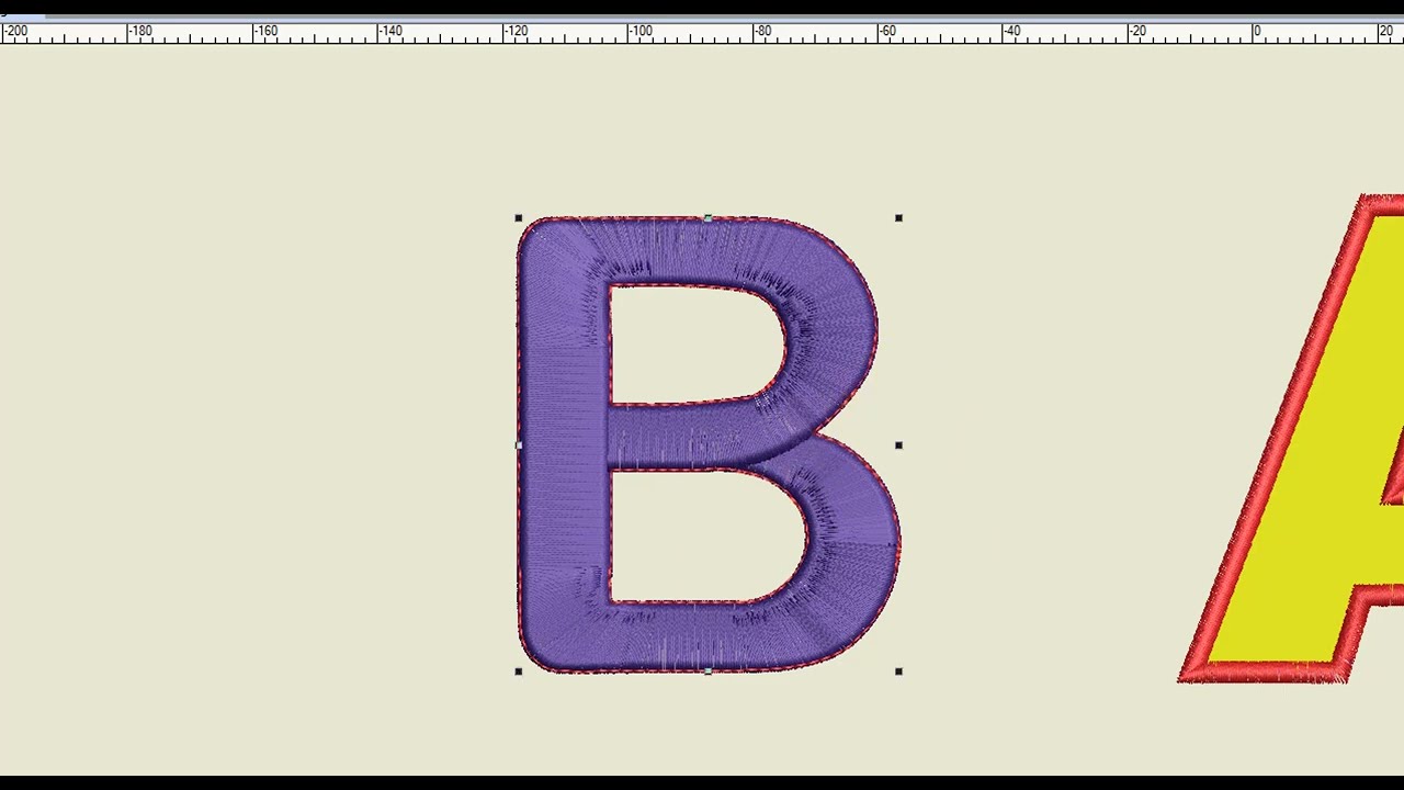 Digitize applique letters quickly in V9