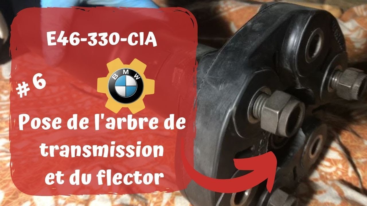 Pose de l'arbre de transmission et du flector [ BMW E46 CIA 330 ]
