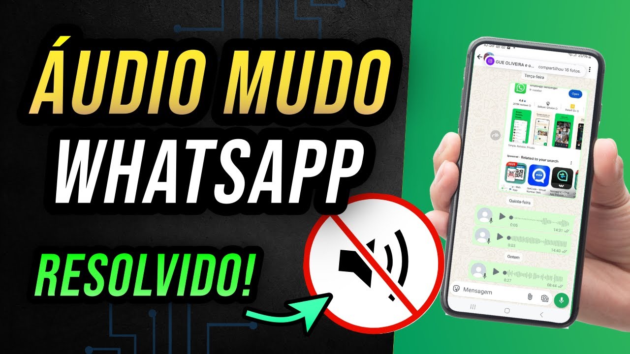 &Aacute;udio do WhatsApp MUDO e n&atilde;o funciona? RESOLVIDO R&Aacute;PIDO!