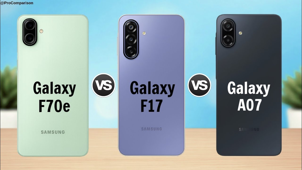 Samsung Galaxy F70e 5G vs Samsung Galaxy F17 5G vs Samsung Galaxy A07 5G || Full Comparison 