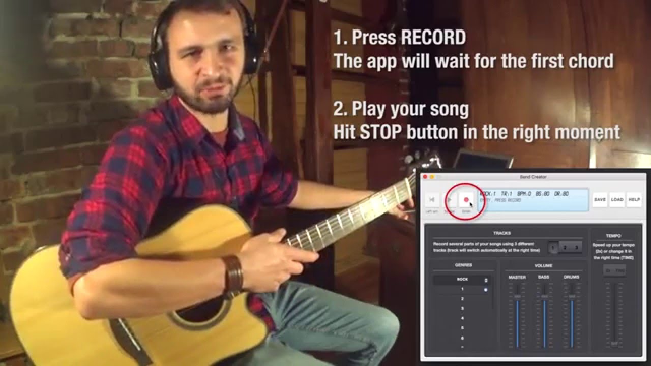Band Creator for iOS and OS X DEMO: How to use the app? How to make backing tracks?