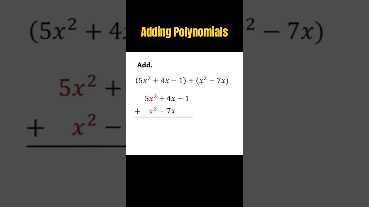 Adding Polynomials #like terms