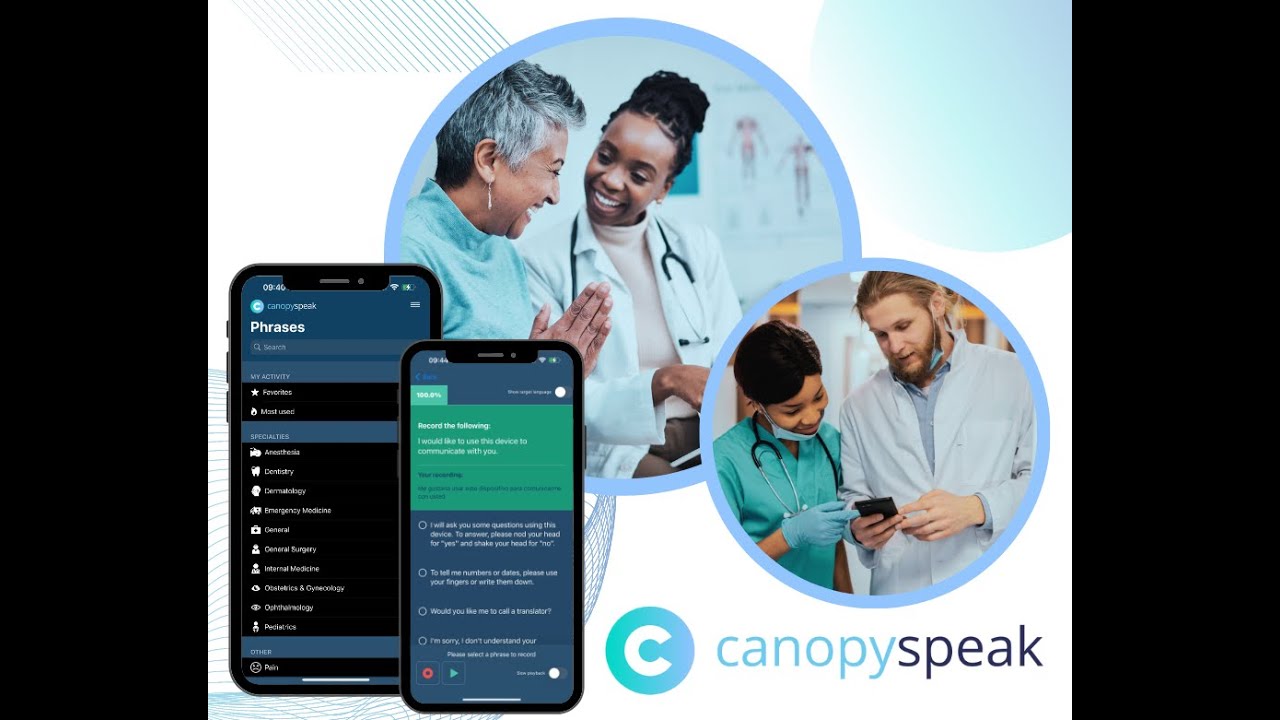 Introducing CanopySpeak: A 2-in-1 mobile Clinical Communication Support Tool for providers