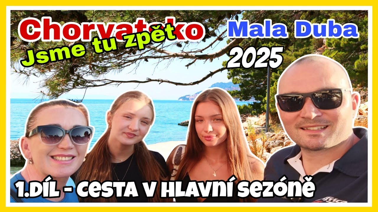 Chorvatsko v plné sezóně 2025 🚗🇭🇷 Cesta + pláže v Živogošće | 1. díl