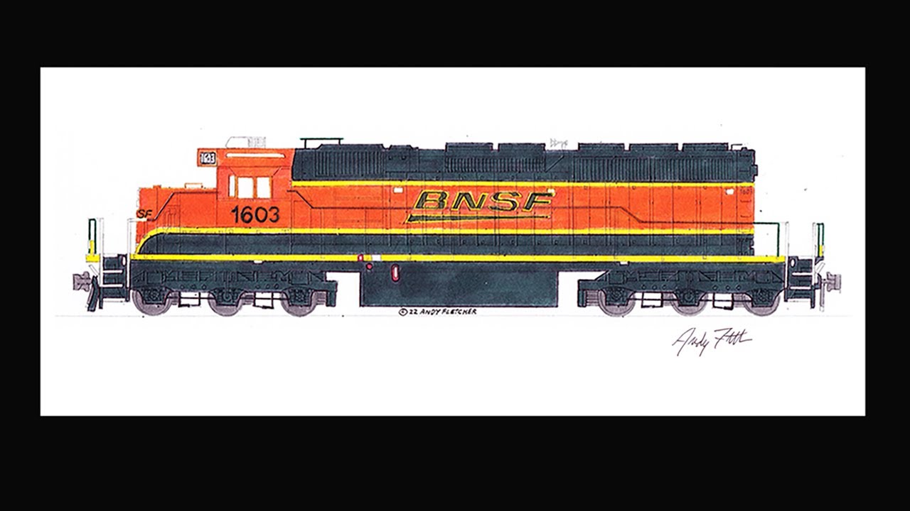 #BNSF SD40-2 1603 Featured #Locomotive Andy Fletcher #BurlingtonNorthern #SantaFe #Railway #Railroad
