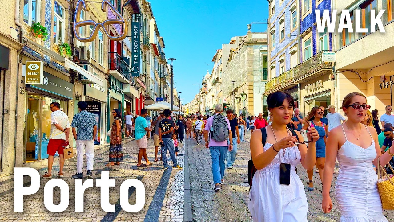 PORTO Walking Tour 2025 for Big TVs | Portugal City Walks with Captions [4K/60fps]