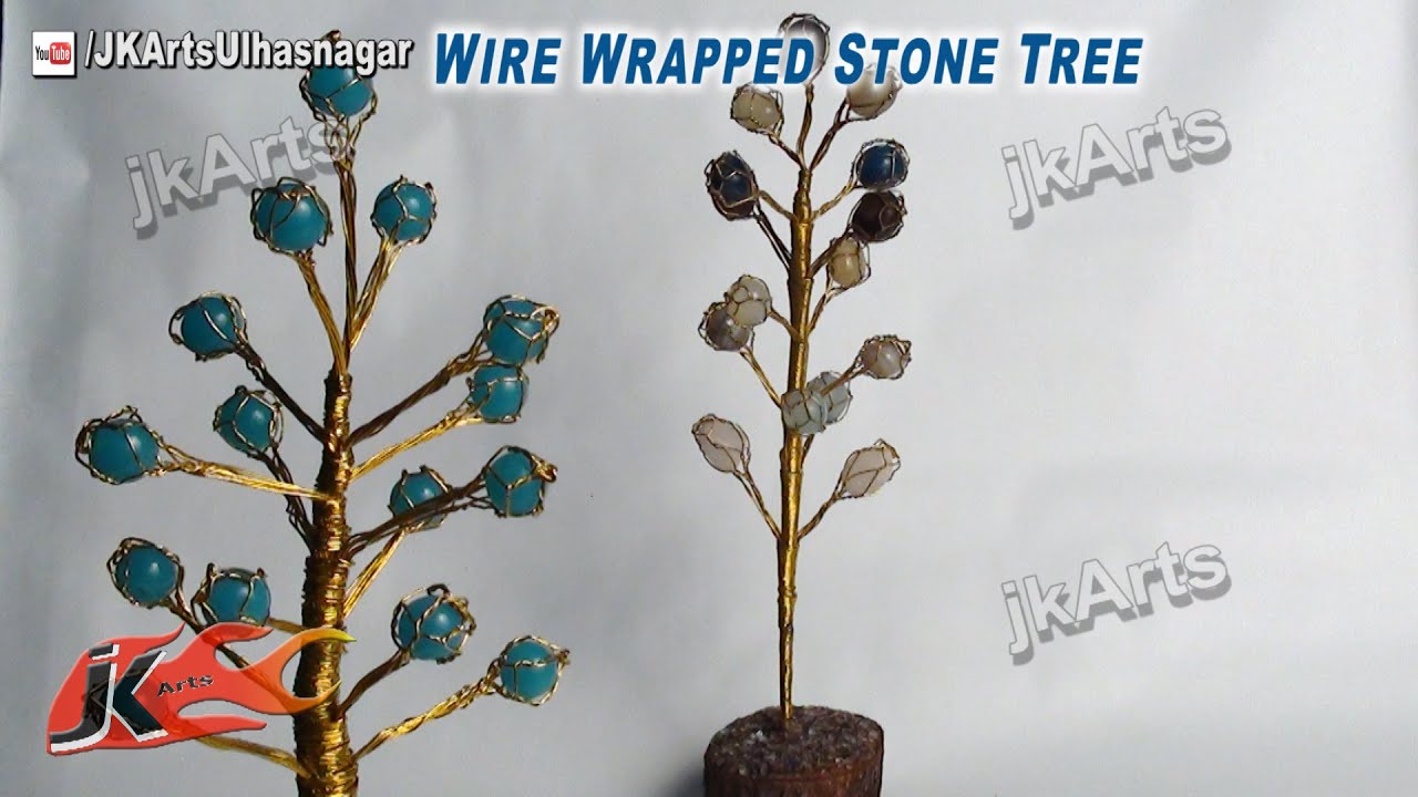 DIY Wire Wrapped Stone Tree | How to make | JK Arts 436