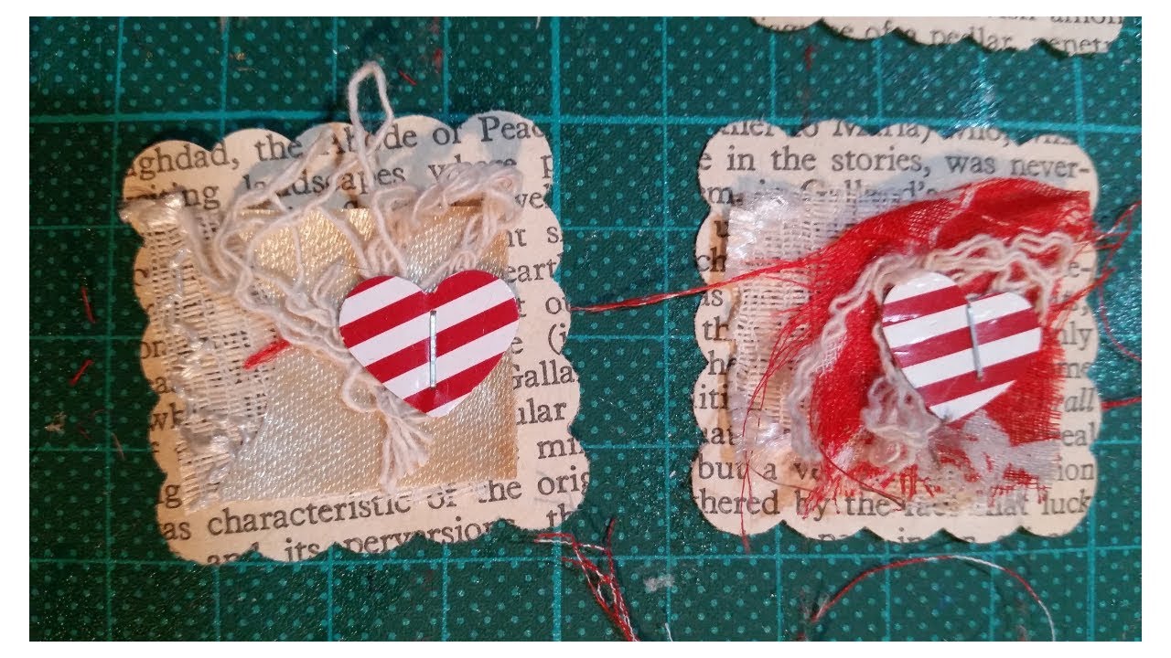 A chat while making cluster embellishments using scraps