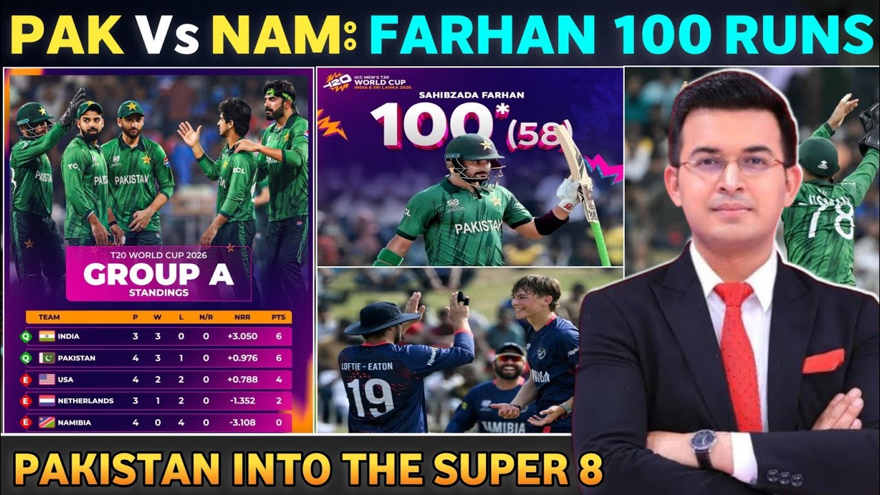 Sahibzada Farhan Century + Usman Tariq Fire | Pakistan Vs Namibia T20 WC 2026