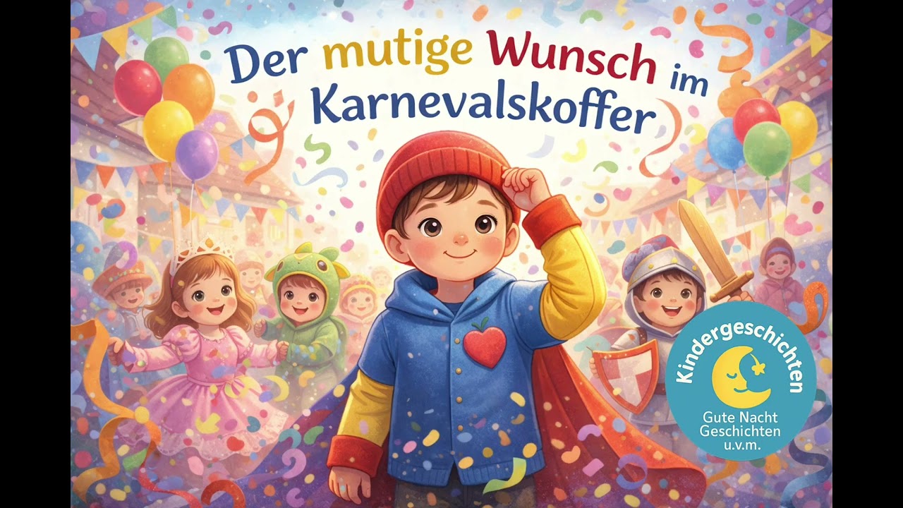 Der mutige Wunsch im Karnevalskoffer – Karnevalsgeschichte für Kinder | Gute Nacht
