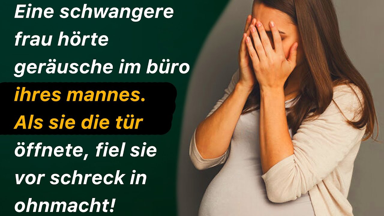 Eine schwangere frau hörte geräusche im büro ihres mannes. Als sie die tür öffnete, fiel...