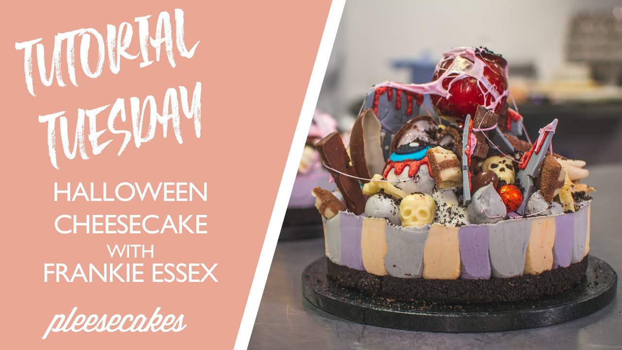 Frankie Essex Makes A Halloween Cheesecake | Pleesecakes Dessert Recipe | Tutorial Tuesdays