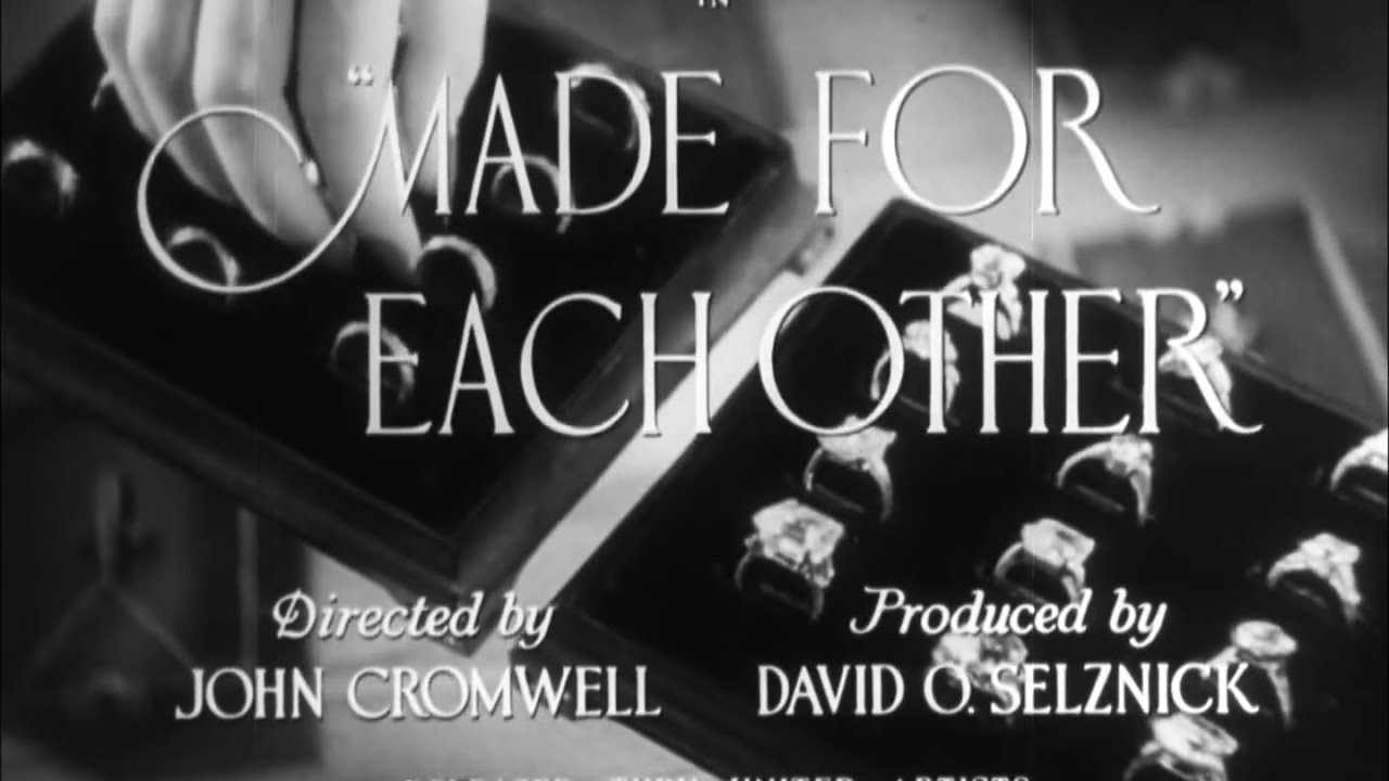 Made For Each Other Trailer 1939 - A New Year's Eve Drama starring James Stewart and Carole Lombard