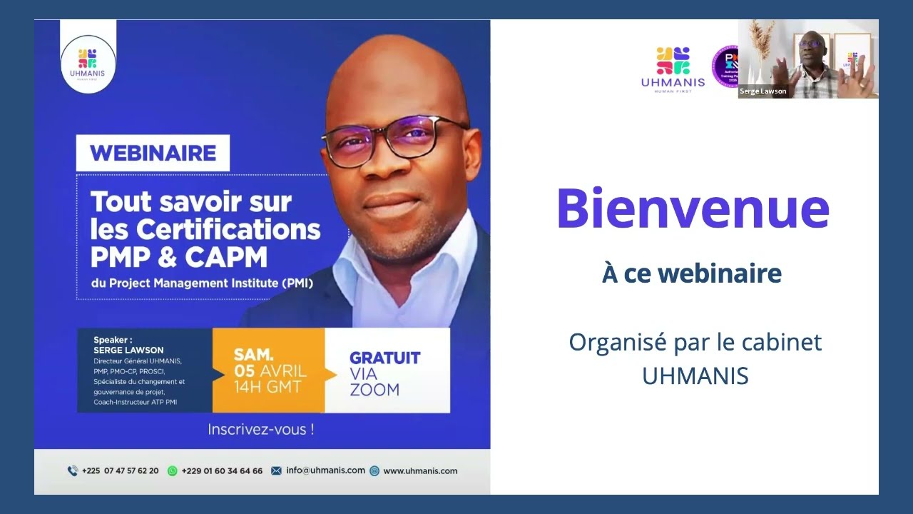1  Pr&eacute;sentation du Cabinet, de l'Instructeur & menu du webinaire