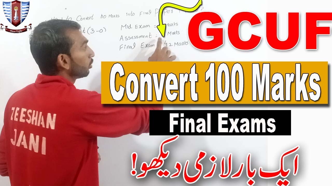 Basic Formula for Marks Converting GCUF Affiliated Colleges | Chemistry tigers