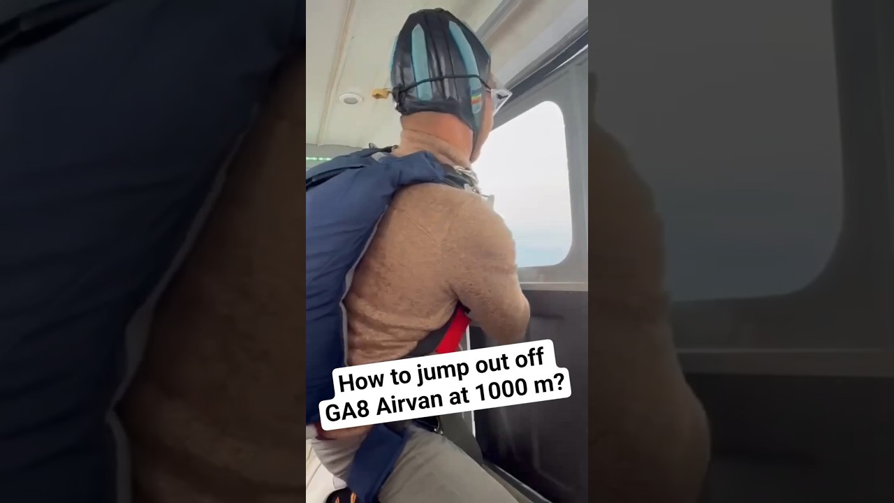 Step-by-step: how to jump out off airplane (GA8 Airvan)? All you need to do is in this video #jump