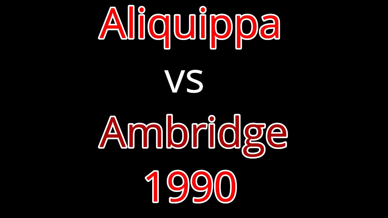 Aliquippa Quips vs Ambridge Bridgers 1990