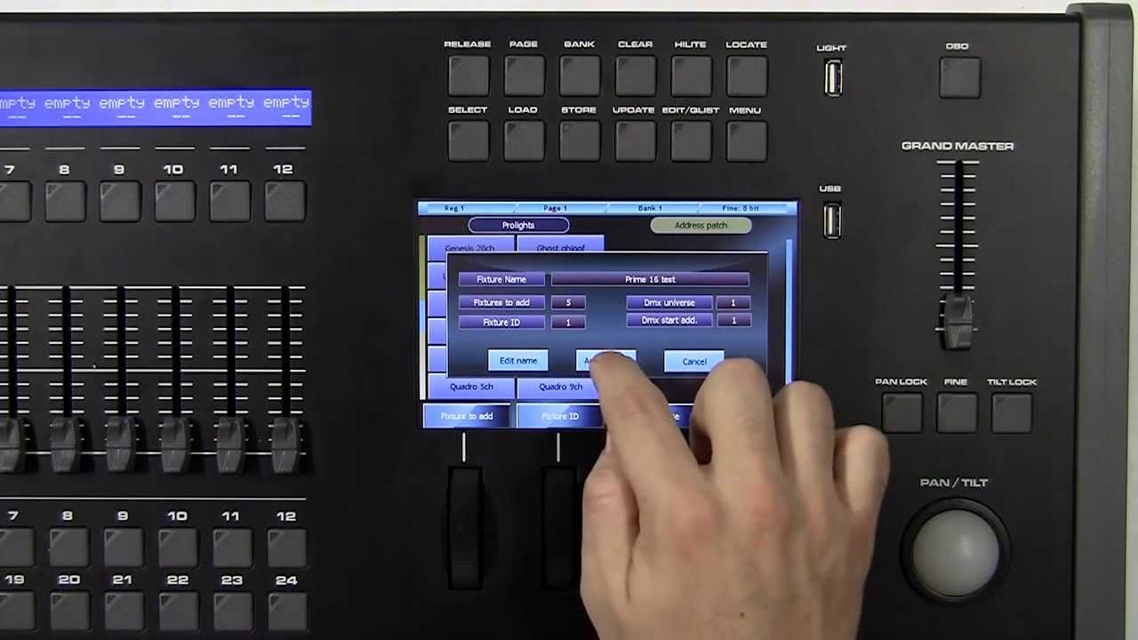 DIGILITE   PULSEMX   TUTORIAL 2   Patch fixtures ITALIANO