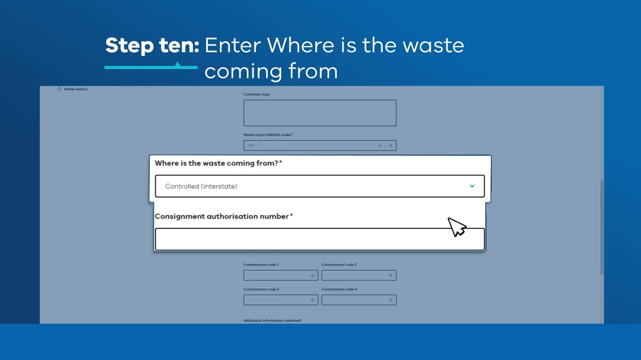 Waste Tracker - How to create a waste record
