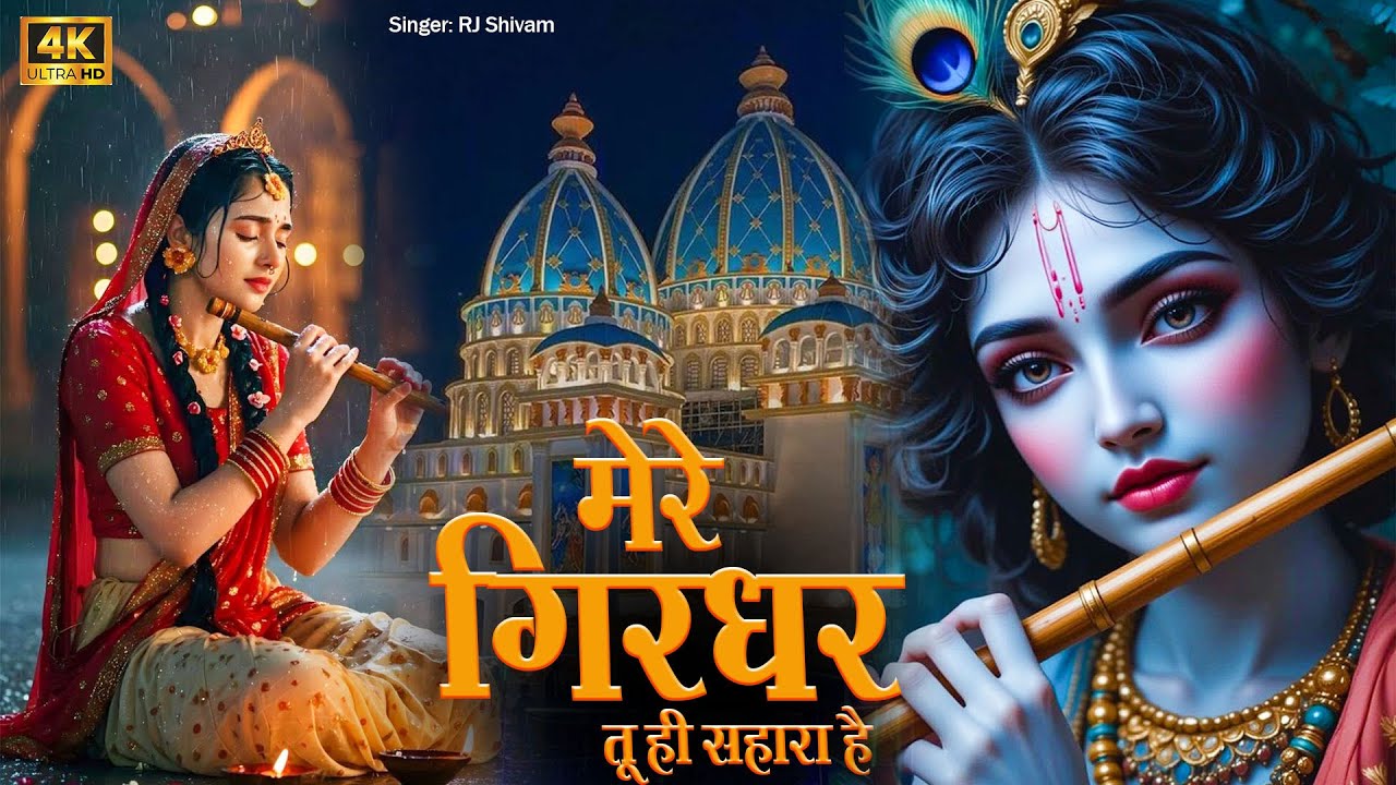 Mere Girdhar Tu Hi Sahara Hai 🌸मेरे गिरधर तू ही सहारा है | Soulful Krishna Bhajan by RJ Shivam