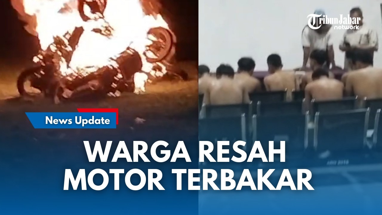 Motor Diduga Milik Geng Motor Dibakar Warga, Puluhan Pelajar Diamankan Polisi