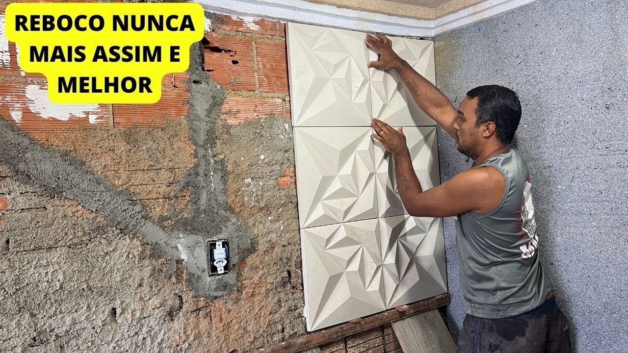 ADEUS REBOCO NUNCA MAIS COMO APLICAR GESSO 3D DIRETO NO TIJOLO VAI VIRA FEBRE NA CONSTRUÇÃO CIVIL
