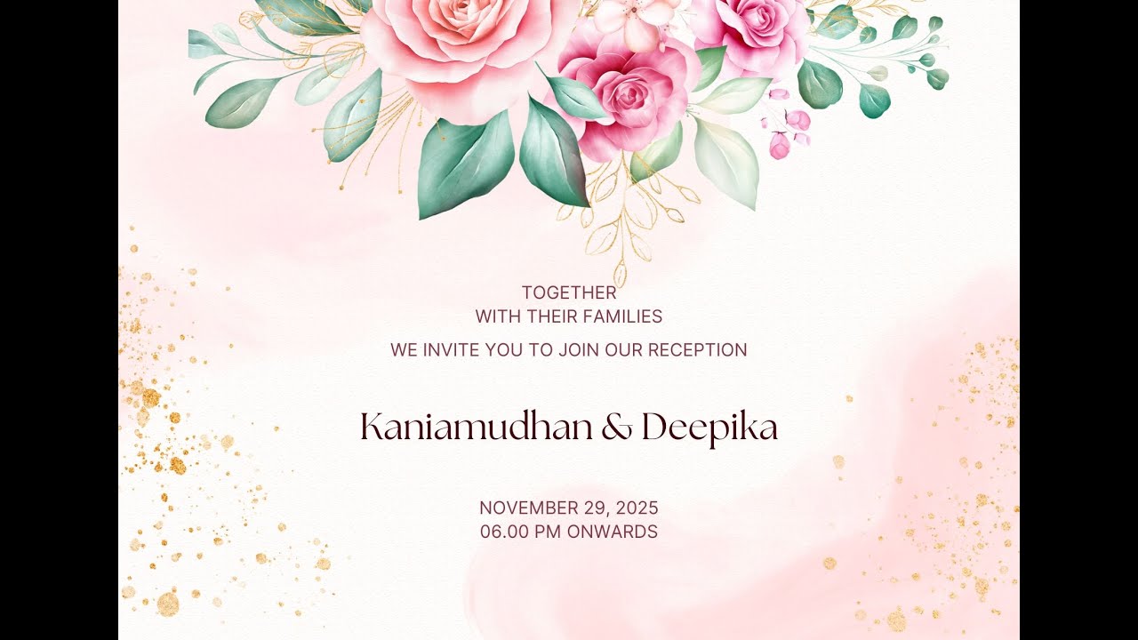 Reception - Kaniamudhan & Deepika