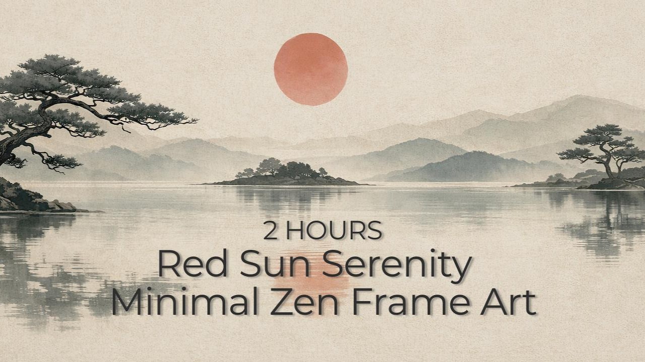 2 Hour Zen Landscape | Minimal Japandi Frame Art for TV | Relaxing Background Music