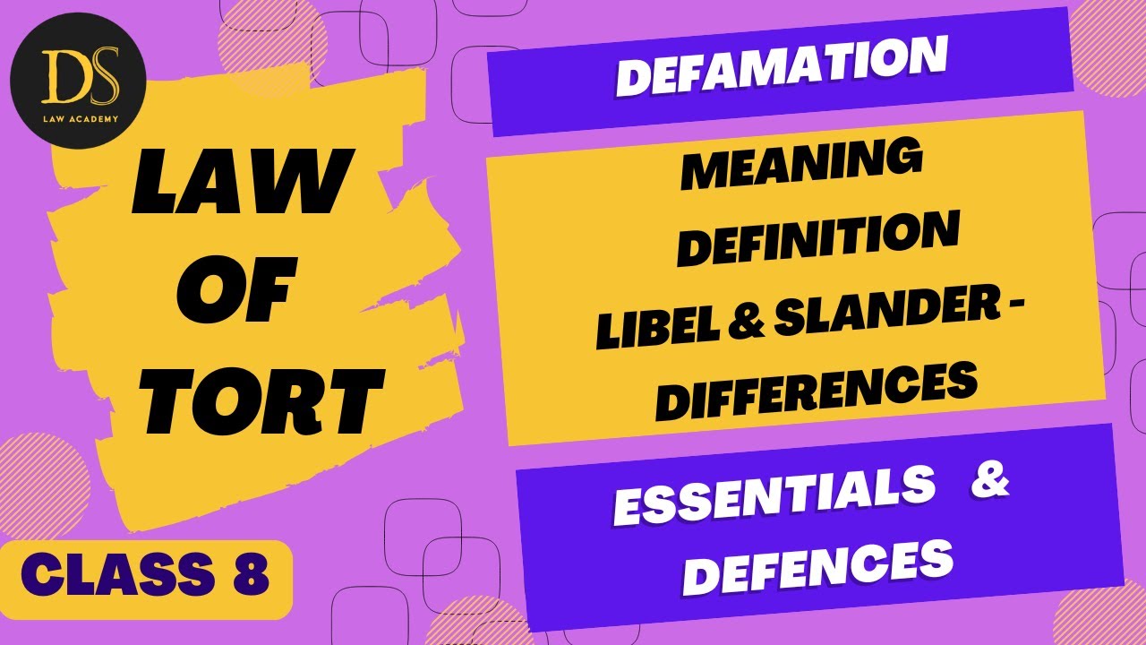 Defamation – Essentials and Defences || Libel and Slander || Law of Tort ||