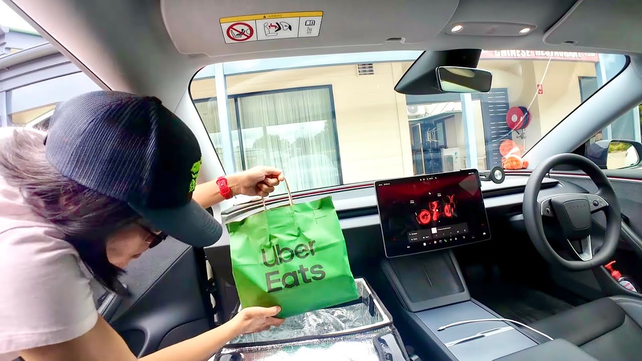 Drive With Me – POV Tesla Food Delivery, No Commentary | Calm Sunny Drive 