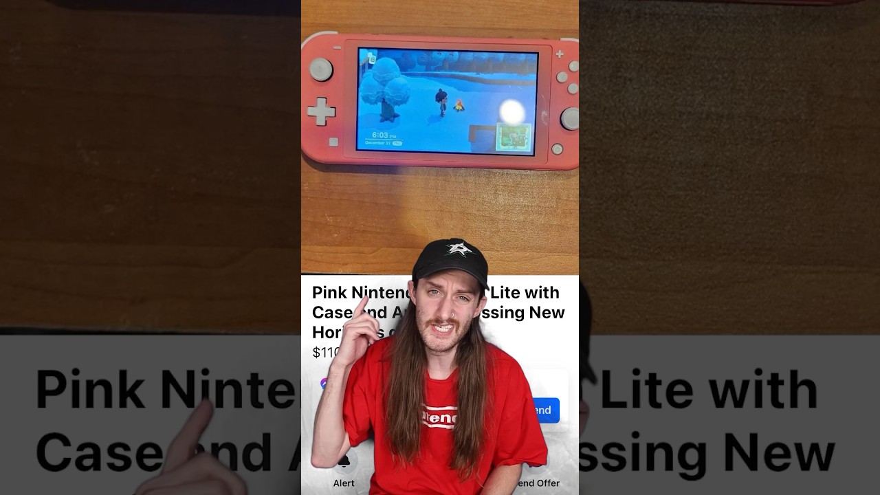 $110 Coral Switch Lite with Animal Crossing