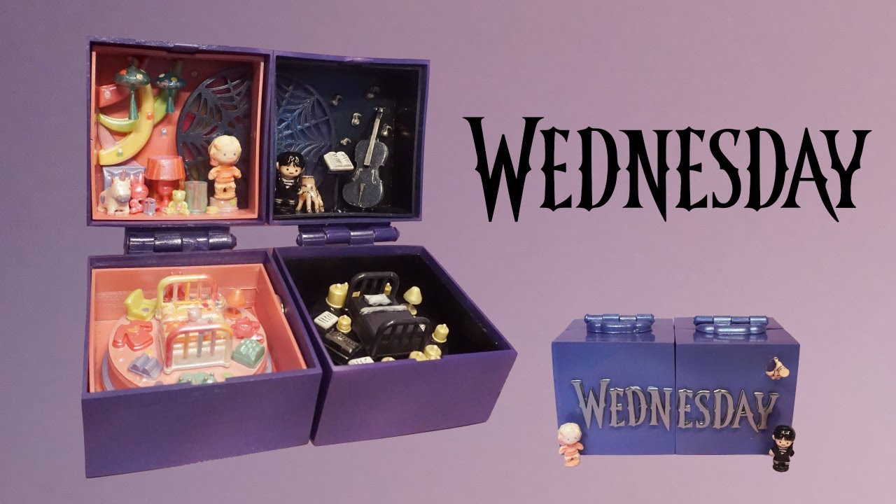 웬즈데이 기숙사 만들기! 'WEDNESDAY' handmade toy tutorial ASMR 폴리포켓 만들기