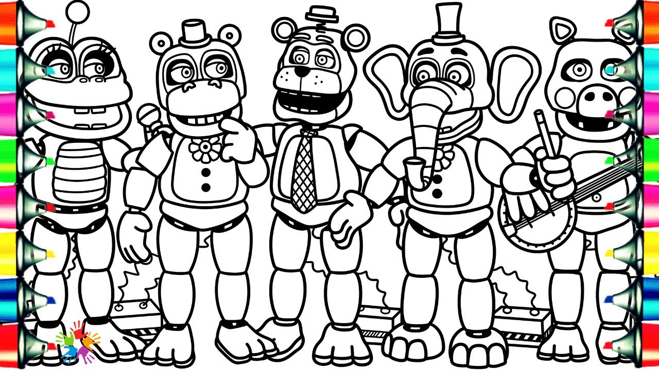 Five Nights at Freddy's Coloring Pages / Toy Mediocre Melodies / FNaF 6 Pizzeria Simulator