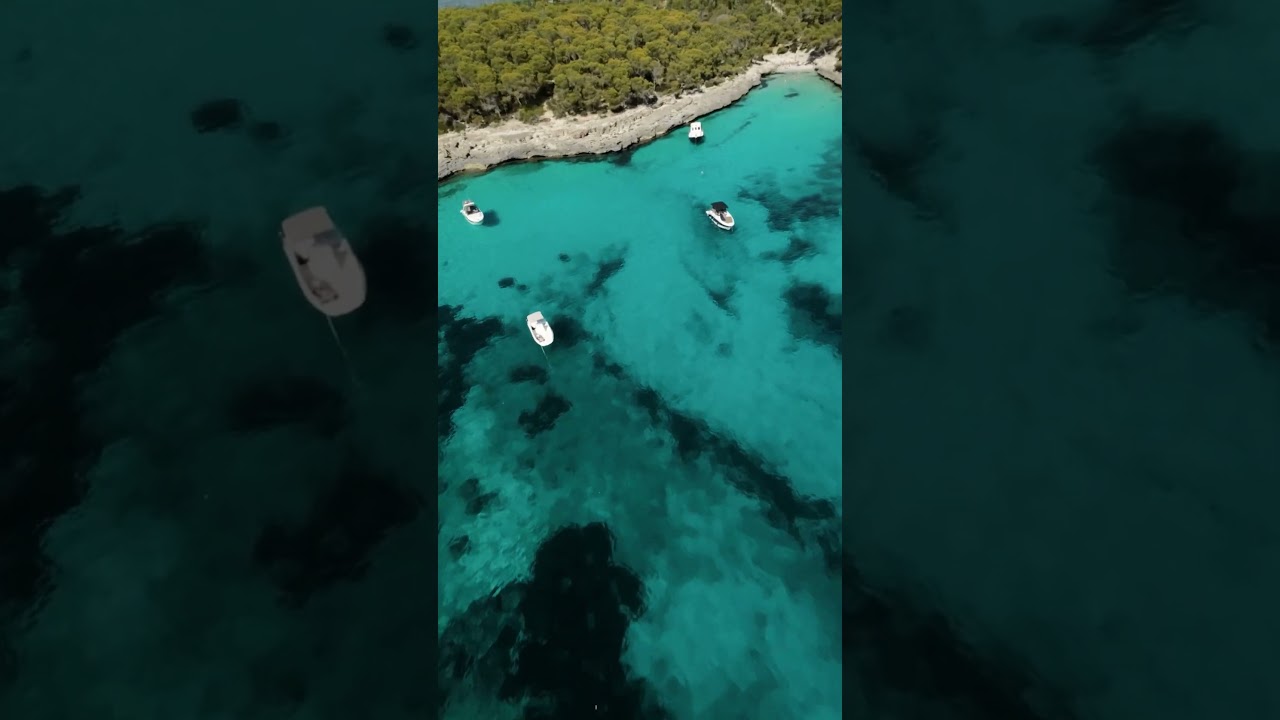 FPV drone Flying over Crystal Clear Water on Mallorca #mallorca #fpv #beach
