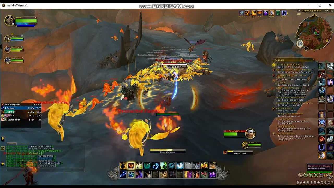 Farm Rousing Fire and Enchanting #3 Hyper Spawn Fire Elemental and Humanoid World of Warcraft