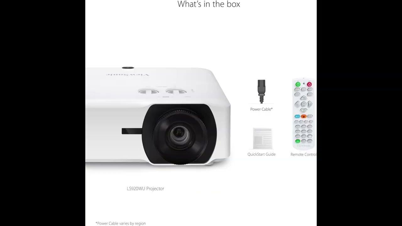 ViewSonic LS920WU 4K HDR Laser Projector – Perfect for Big Screen Presentations