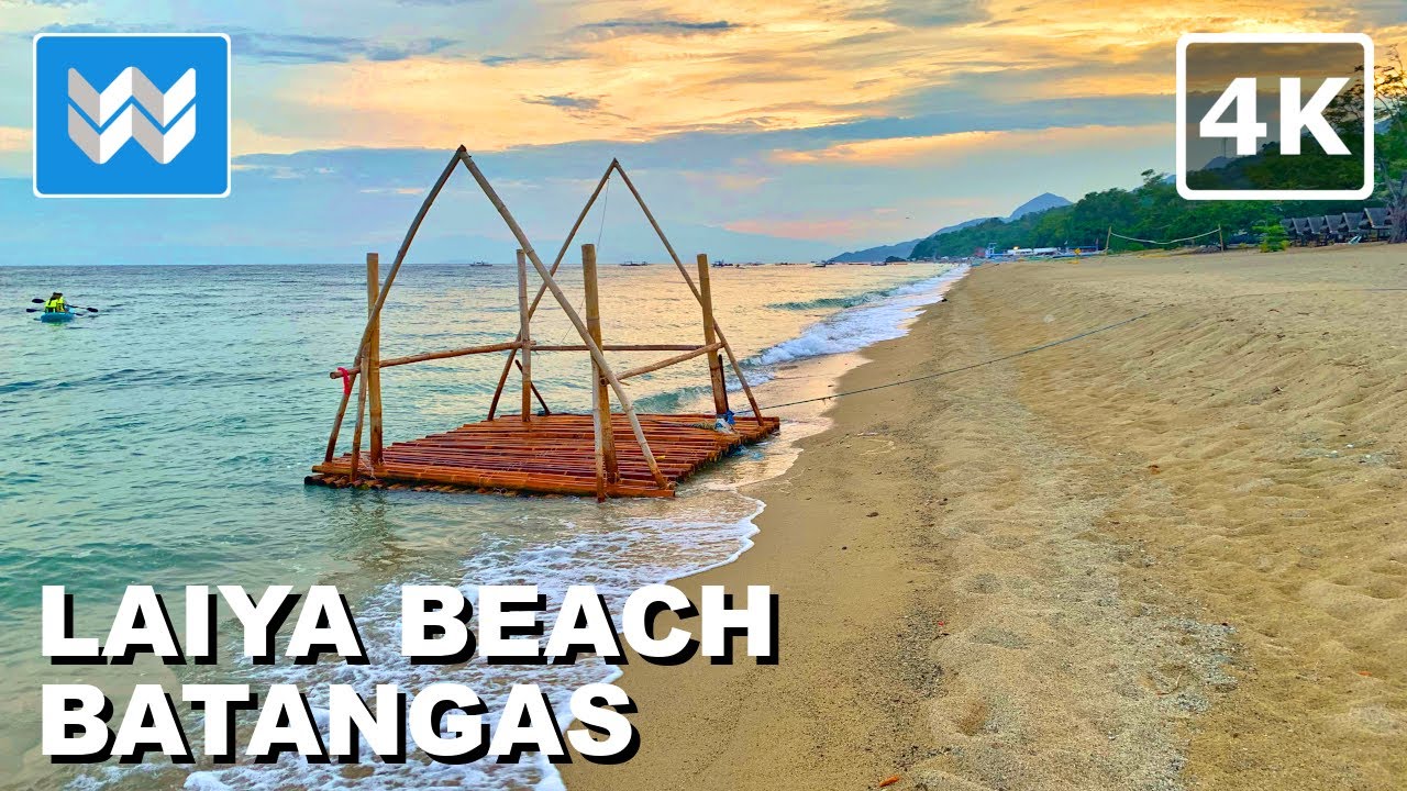 [4K] Laiya Beach in San Juan Batangas Philippines 🇵🇭 Resorts Walking Tour & Travel Guide