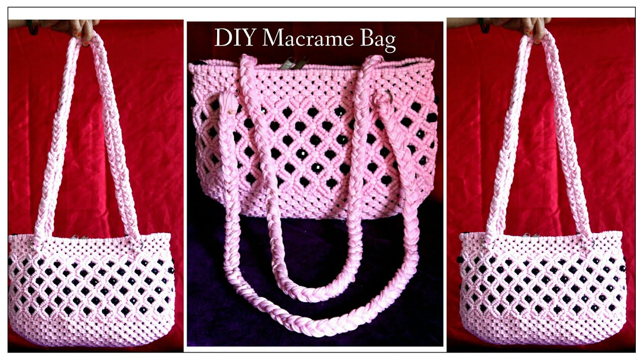 DIY Tutorial of Easy Handmade Macrame Bag|Design#4| Ladies Bag|How to make Macrame Bag/purse
