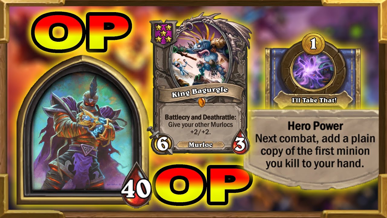 Hearthstone Battlegrounds: The Most Broken Hero Ever | Arch-Villain Rafaam | King Bagurgle Is OP!