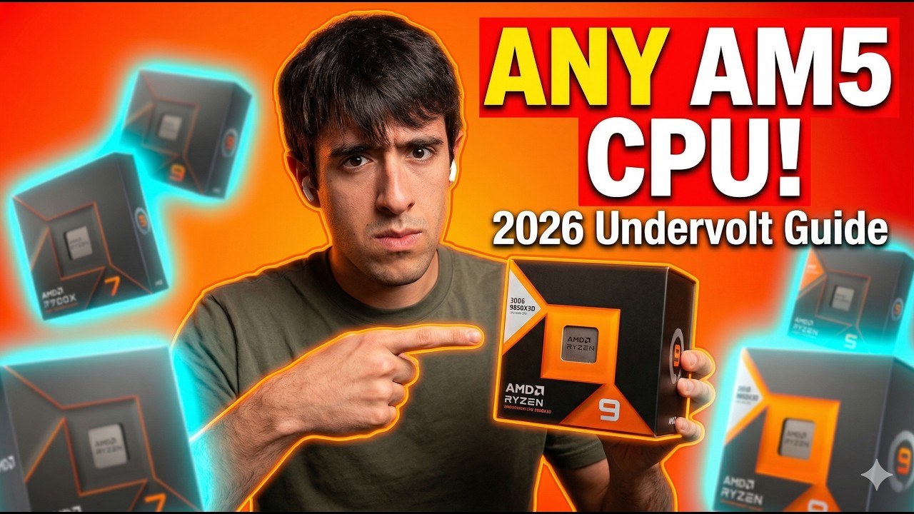 Снижение напряжения на любом процессоре Ryzen AM5 в 2026 году (9900X3D / 9600X / 7600 / 7700X)