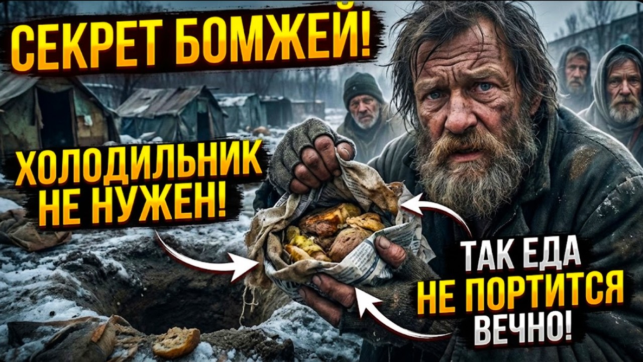 Как Бездомные Люди Хранят Еду Без Холодильника И Морозилки!?