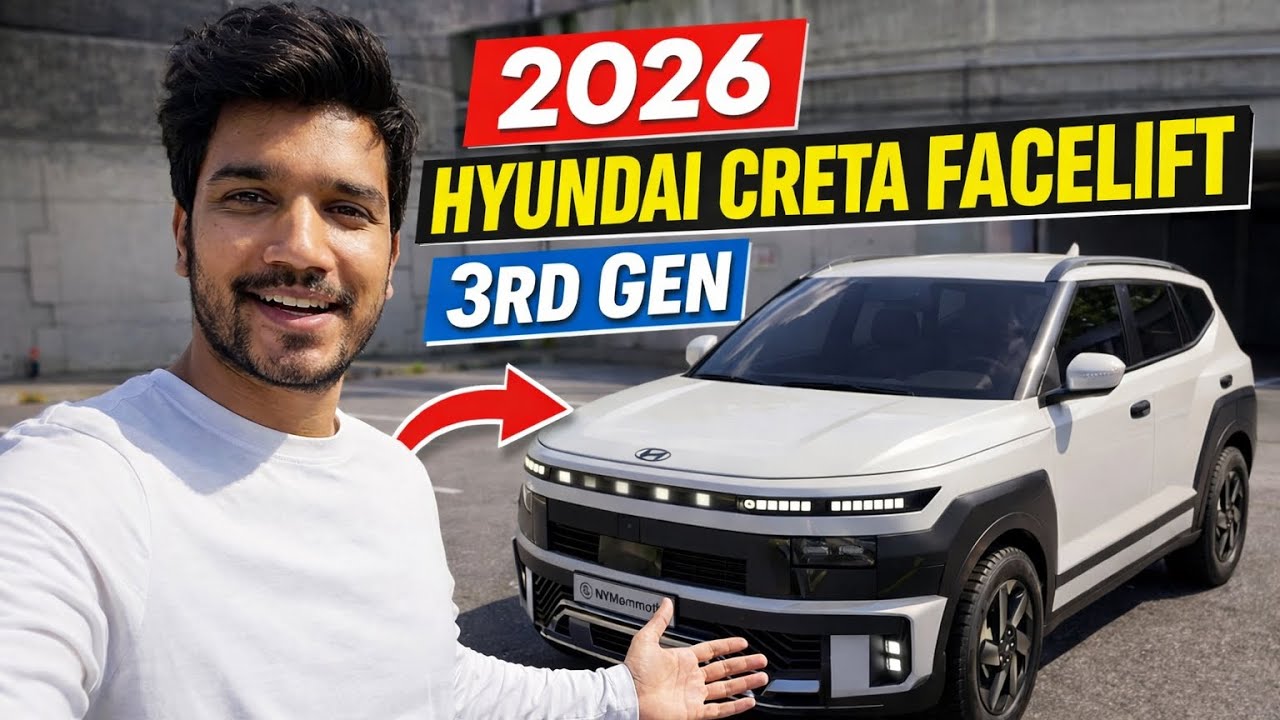 Утечка информации о рестайлинге Creta нового поколения 2026 года 😱 | Полностью измененный дизайн!